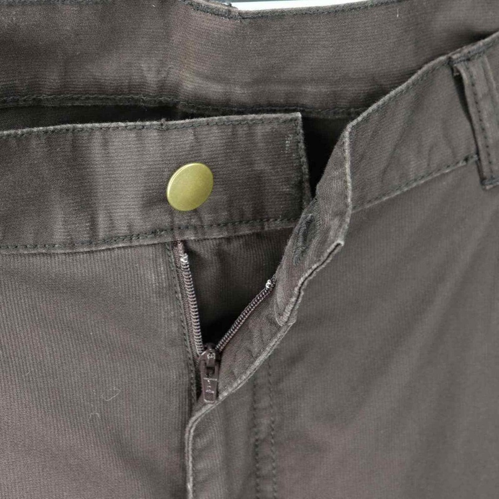 Cotton Casual Pants Brown Chinos Straight Leg Everyday Comfort 42x30 - Picture 3 of 13